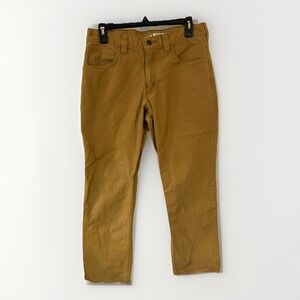 Carhartt Relaxed Fit Mens Tan Canvas Work Pants Size 32x30 Carpenter Utility